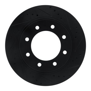 Nissan NV1500 Brake Rotor (1) - Front Right - R1 Concepts - Drilled & Slotted - Black - `12-`21